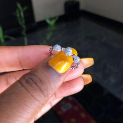 Alternative view of Sterling Silver 3 Heads CZ Ring