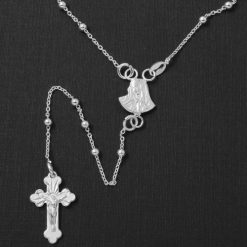 925 Sterling Silver High Polished Rosary 3mm