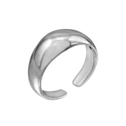 925 Sterling Silver Plain Rounded Adjustable Toe Ring