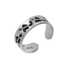 925 Sterling Silver Arrow Heart Toe Ring