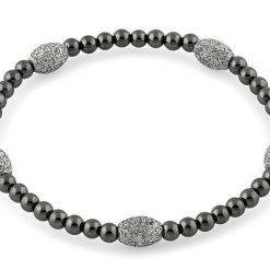 Hematite Gemstone Bead Bracelet