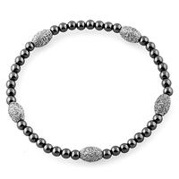 Alternative view of Hematite Gemstone Bead Bracelet