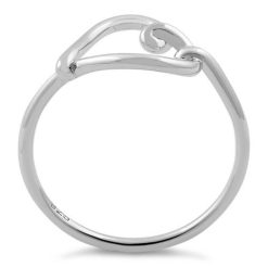Alternative view of 925 Sterling Silver Heart Knot Ring