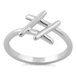 Alternative view of 925 Sterling Silver Hashtag Ring
