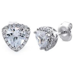 925 Sterling Silver Stud CZ Earrings