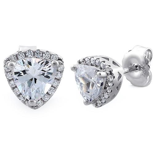 925 Sterling Silver Stud CZ Earrings