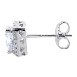 Alternative view of 925 Sterling Silver Stud CZ Earrings