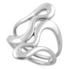 925 Sterling Silver Abstract Wriggle Ring