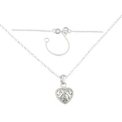 Alternative view of 925 Sterling Silver Curly Heart Necklace