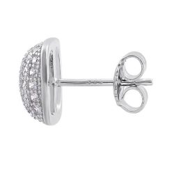 Alternative view of 925 Sterling Silver Cushion CZ Earrings