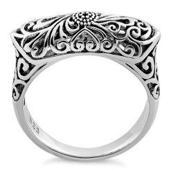 Alternative view of 925 Sterling Silver Floral Statement Ring