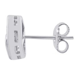 Alternative view of 925 Sterling Silver Heart CZ Earrings