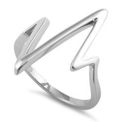 925 Sterling Silver Heartbeat Ring