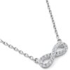 925 Sterling Silver Infinity CZ Necklace