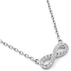 925 Sterling Silver Infinity CZ Necklace