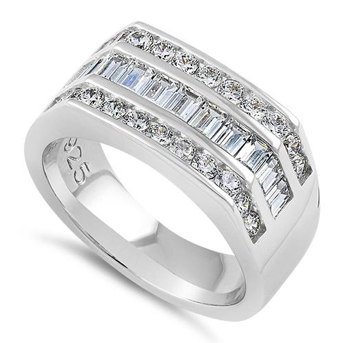 925 Sterling Silver Men's CZ Rings
