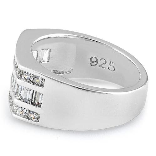 925 Sterling Silver Men's CZ Rings - Image 4