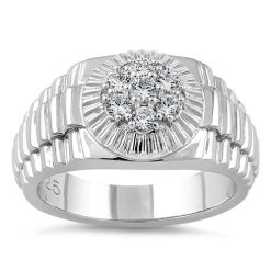 Alternative view of 925 Sterling Silver Men's Premium CZ Ring