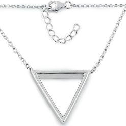 Alternative view of 925 Sterling Silver Triangle Necklace