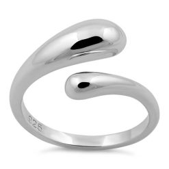 Alternative view of 925 Sterling Silver Big Small Wave Round Ring
