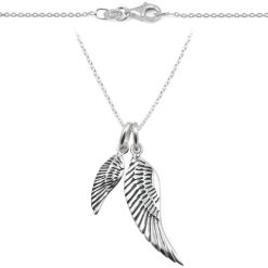 Alternative view of 925 Sterling Silver Wings 16" Necklace