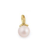 Alternative view of 14 Karat Yellow Gold Elegant Pearl Pendant