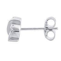 Alternative view of 925 Sterling Silver Bow CZ Earrings
