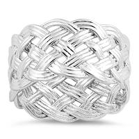 Alternative view of 925 Sterling Silver Woven Knot Ring