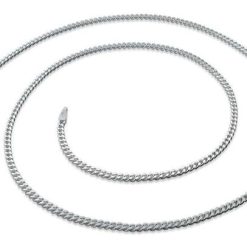 925 Sterling Silver 10" Curb Chain Anklet 2MM