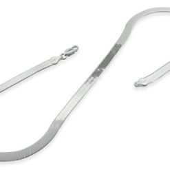 Alternative view of 925 Sterling Silver 18" Magic Herringbone Chain Necklace - 5.0mm