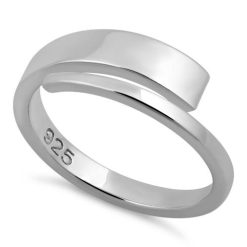 925 Sterling Silver End Bar Ring