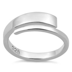 Alternative view of 925 Sterling Silver End Bar Ring