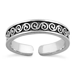 Alternative view of 925 Sterling Silver Celtic S Adjustable Toe Ring