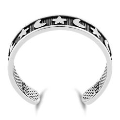 Alternative view of 925 Sterling Silver Moon and Star Adjustable Toe Ring