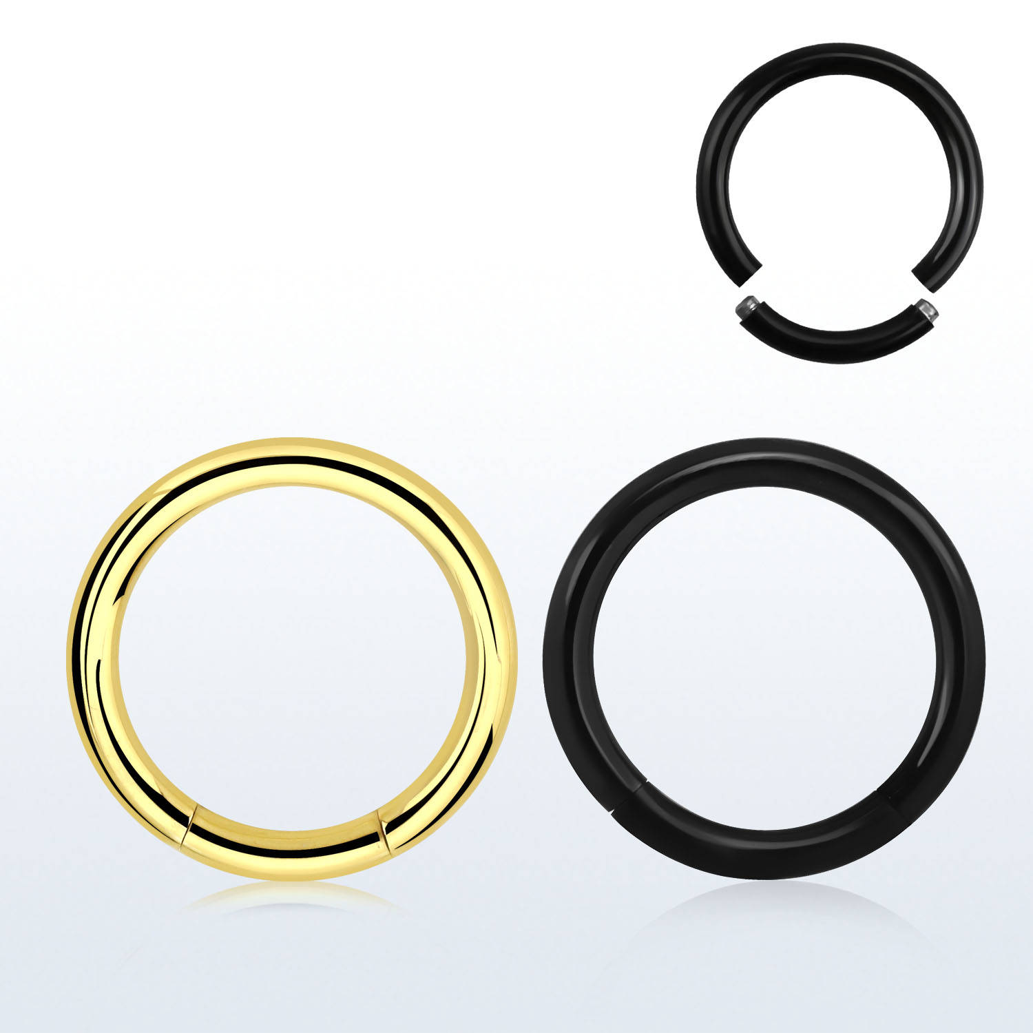 PVD coated 316L surgical steel segment hoop
