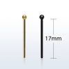 PVD Plated Steel "BEND IT" Nose Stud With A 2MM Ball Top