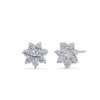 925 Sterling Silver 9mm Flower Earrings