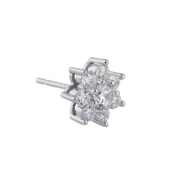 Alternative view of 925 Sterling Silver 9mm Flower Earrings