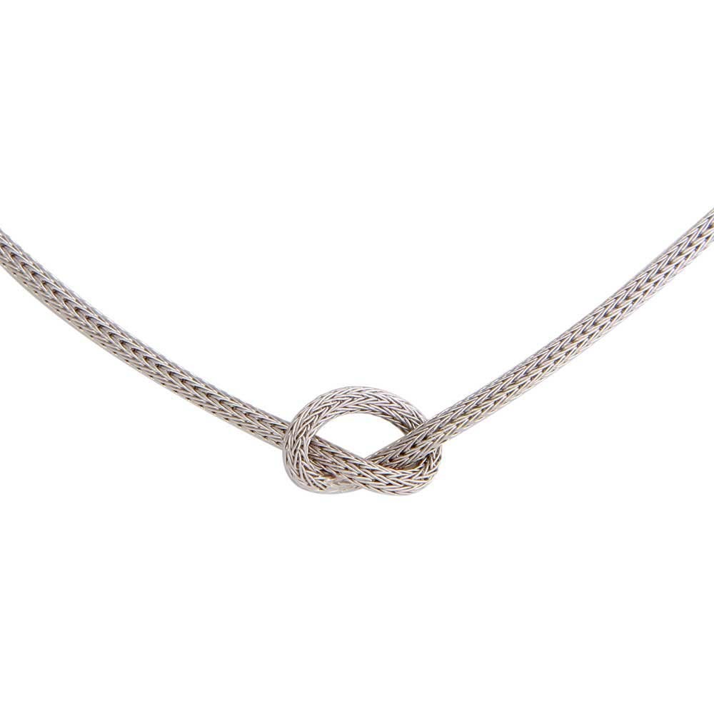 925 Sterling Silver Black Knotted Chain Necklace
