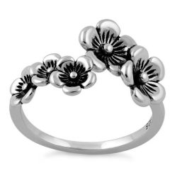 Alternative view of 925 Sterling Silver Flowers Ring
