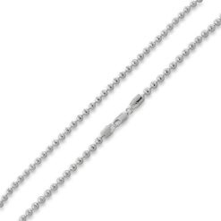 925 Sterling Silver 22″ Bead Ball Chain Necklace 3.0MM