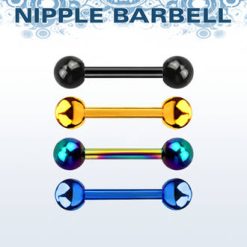 Anodized Plated 316L Surgical Steel Barbell For Nipples