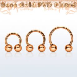316L Surgical Steel Rose Gold Horseshoe