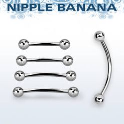 316L Surgical Steel  Curved Barbell