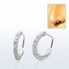 925 Sterling Silver L Shaped Nose Hoop