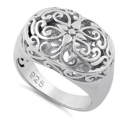 925 Sterling Silver Grandiose Filigree Ring