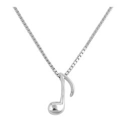 925 Sterling Silver Music Note Necklace