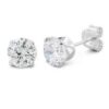 925 Sterling Silver CZ Stud Earrings 5MM
