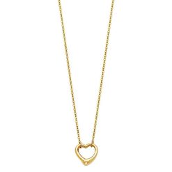 14 Karat Yellow Gold Single Floating Necklace
