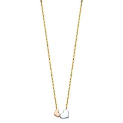 14 Karat Gold Tricolor Necklace